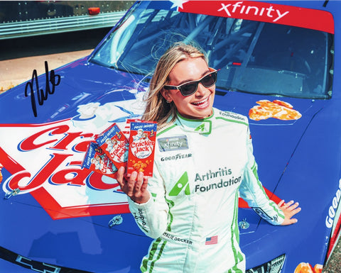 Certificate of Authenticity included with autographed Natalie Decker #08 NASCAR photo commemorating her unforgettable race in the CRACKER JILL Car during the Xfinity Series in Charlotte.