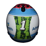 Own a piece of racing history with this autographed Ross Chastain #1 Advent Health Mini Helmet, showcasing the iconic WATERMELON design. Authenticity and COA provided.
