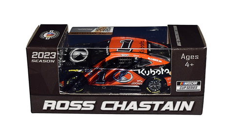 Rev up your passion for racing with the authentic 2023 Ross Chastain #1 Kubota Racing Next Gen Car diecast, featuring a genuine signature and COA, making it a prized possession for any fan.