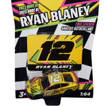 Elevate your collection with the limited edition autographed Ryan Blaney #12 Body Armor Edge diecast car, featuring a signature authenticated through exclusive signings and a Certificate of Authenticity provided. A prized possession for any racing enthusiast's display.