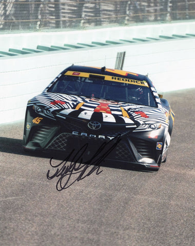 Authentic Tyler Reddick Signed NASCAR Glossy Photo with Certificate of Authenticity, showcasing the NASCAR driver's autograph against the backdrop of the McDonald's HAMBURLAR design, representing the exhilarating atmosphere of the Phoenix Raceway. With inventory very limited and many items having only one in-stock, this glossy photo is a must-have for any racing enthusiast or collector.