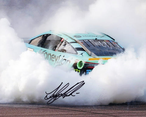 Authentic NASCAR memorabilia: Tyler Reddick #45 Money Lion Racing KANSAS WIN signed 8x10 photo.