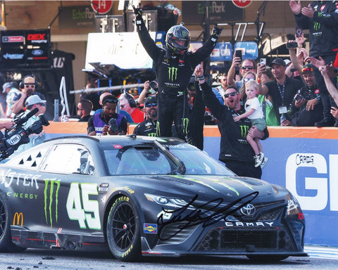Tyler Reddick Autographed COTA RACE WIN Photo - Genuine signature on an 8x10 inch NASCAR photo, showcasing Reddick's victorious moment at Circuit of the Americas. A must-have for any racing enthusiast.