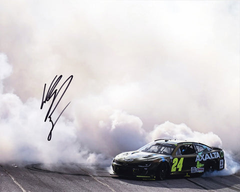 Capture the thrilling moment of victory with this exclusive collectible featuring an autographed 2023 William Byron #24 Axalta Racing DARLINGTON WIN NASCAR photo, showcasing the exhilarating Victory Burnout. Each signature is meticulously obtained through exclusive public/private signings and garage area access via HOT Passes, ensuring unparalleled authenticity.
