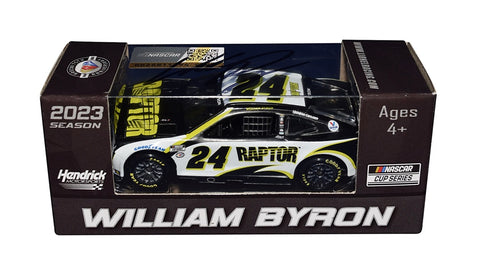 AUTOGRAPHED 2023 William Byron #24 Raptor Racing Diecast Car - A symbol of NASCAR excellence, signed and certified for authenticity.