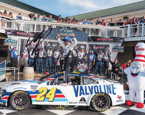 Limited edition NASCAR photo: William Byron #24 Valvoline WATKINS GLEN WIN autographed, perfect gift for racing enthusiasts!