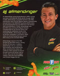 Own a piece of NASCAR history with this exclusive autographed 8x10 inch hero card featuring AJ Allmendinger's signature. Limited stock available. Ideal for avid collectors and fans alike!