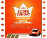 Officially signed 8x10 inch NASCAR photo featuring Brad Keselowski's #6 King's Hawaiian Slider Sunday hero card. A rare find for NASCAR enthusiasts, this collectible comes with a Certificate of Authenticity and limited stock availability.