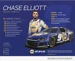 Celebrate your passion for NASCAR with this autographed hero card featuring Chase Elliott and the Next Gen Camaro. Measuring 8x10 inches, this glossy photo captures Elliott's iconic presence on the track, making it a prized addition to any collection. Each signature is obtained through exclusive public/private signings and garage area access via HOT Passes, ensuring its authenticity.