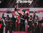 Celebrate Corey Heim’s victory at Pocono in 2024 with this autographed 9x11 photo. The image captures Heim’s moment in Victory Lane, with a Certificate of Authenticity (COA) ensuring the legitimacy of the signature, perfect for NASCAR memorabilia collectors.