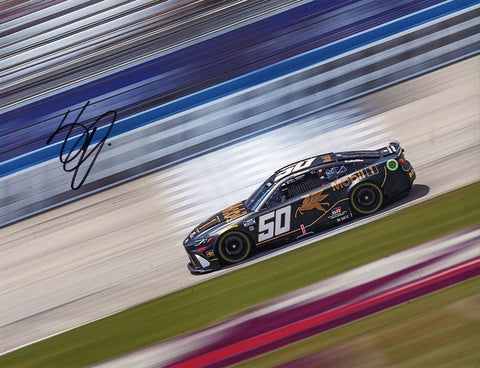 This autographed 2024 Corey Heim Mobil 1 50th Anniversary Nashville Superspeedway photo captures the moment from this thrilling NASCAR race. The signed 9x11 glossy photo includes a Certificate of Authenticity (COA), making it a must-have for NASCAR fans.