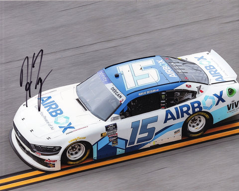 This signed 8x10 inch photo of Hailie Deegan shows her in action at Daytona Speedway during the 2024 Xfinity Series. The photo is signed by Deegan and comes with a Certificate of Authenticity (COA), making it a valuable collectible for NASCAR enthusiasts.