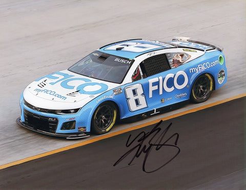 AUTOGRAPHED 2024 Kyle Busch #8 FICO Racing BRISTOL MOTOR SPEEDWAY (Food City 500) RCR Team Signed 9x11 Inch NASCAR Glossy Photo with COA