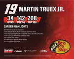 Capture the thrill of NASCAR with this autographed 2024 Martin Truex Jr. #19 Bass Pro Shops Hero Card. Limited stock. Ideal for Martin Truex Jr. supporters!