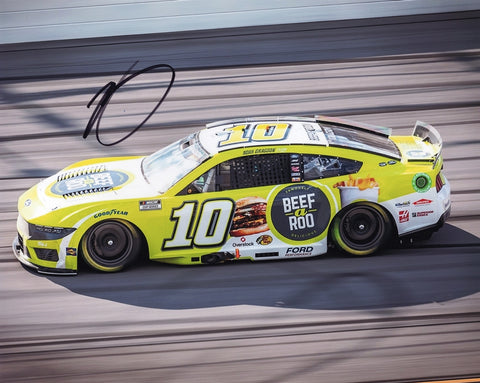 This signed 2024 Noah Gragson Talladega Superspeedway 8x10 photo captures Gragson’s incredible racing moment. With a COA to confirm authenticity, this glossy photo is a perfect gift for NASCAR enthusiasts or collectors.