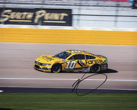 This signed 2024 Noah Gragson Las Vegas Motor Speedway photo showcases the NASCAR driver in action. With the #10 Fanttik Racing car featured, it’s an autographed 8x10 glossy photo that includes a Certificate of Authenticity (COA).