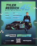 Exclusive Tyler Reddick Autographed NASCAR Photo capturing the excitement of 23XI Racing, featuring the #45 Money Lion Toyota Team OFFICIAL HERO CARD. Each signature is authenticated and guaranteed genuine, with a Certificate of Authenticity included with your purchase.