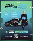 Exclusive Tyler Reddick Autographed NASCAR Photo capturing the excitement of 23XI Racing, featuring the #45 Money Lion Toyota Team OFFICIAL HERO CARD. Each signature is authenticated and guaranteed genuine, with a Certificate of Authenticity included with your purchase.