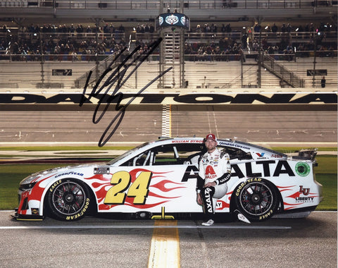 Relive the excitement of the Daytona 500 win with this autographed William Byron #24 Axalta Racing Daytona 500 Win signed 8x10 inch glossy NASCAR photo. Perfect gift for any NASCAR enthusiast. Limited availability!