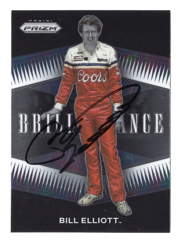 Bill Elliott 2022 Panini Prizm Racing BRILLIANCE (#9 Coors Team) Autographed Collectible - COA Included - New Plastic Toploader and Soft Sleeve Provided