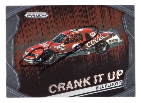 Autographed Bill Elliott 2022 Panini Prizm Racing CRANK IT UP (#9 Coors Thunderbird) Trading Card - NASCAR Collectible Memorabilia