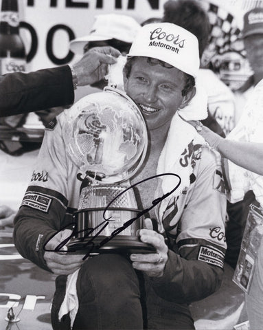Capture the essence of victory with this AUTOGRAPHED Bill Elliott #9 Coors Racing RACE VICTORY (Winston Cup Series Win) Vintage NASCAR Photo. Bill Elliott's signature, meticulously detailed, adds unparalleled authenticity to this vintage collectible. 