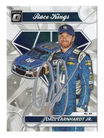 Genuine Dale Earnhardt Jr. Autographed 2023 Donruss Optic Racing RACE KINGS Trading Card with Certificate of Authenticity - Exclusive NASCAR Memorabilia Collectible