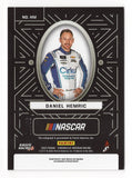 Limited edition Daniel Hemric signed NASCAR insert card from 2023 Panini Chronicles Obsidian Racing, featuring a striking Purple Electric Etch finish. Only 49 made, with authentication by Panini America Inc. and a lifetime authenticity guarantee, ideal for collectors and as a gift.