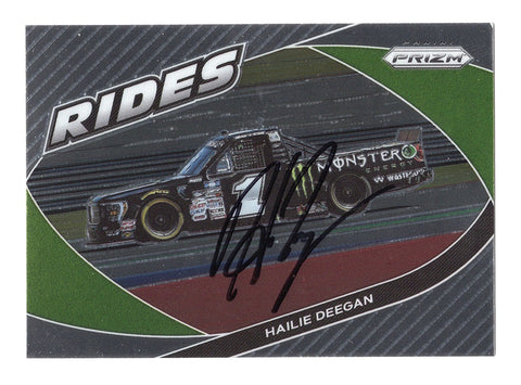 Autographed Hailie Deegan 2022 Prizm Racing RIDES Truck Series Trading Card - COA Included - Rare NASCAR Collectible - Signed by Hailie Deegan