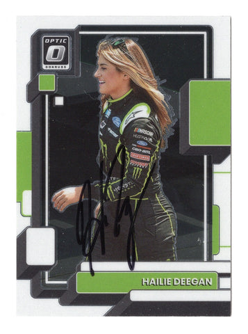 Hailie Deegan 2023 Donruss Optic Racing Truck Series Autographed Collectible - COA Included - Toploader and Soft Sleeve for Protection - Rare NASCAR Memorabilia