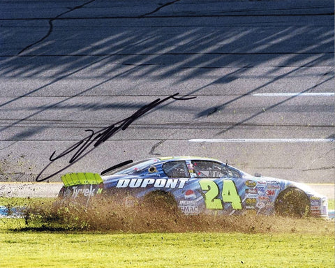 Capture the excitement of NASCAR's past with this autographed Jeff Gordon 2004 Talladega Race Win photo, a perfect gift for any racing fan.