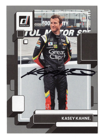 Kasey Kahne 2023 Donruss Racing Autographed Gray Parallel Collectible - COA Included - New Plastic Toploader and Soft Sleeve Provided