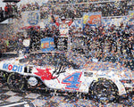 Capture the thrill of victory with this certified authentic Kevin Harvick Richmond Race Win photo, a must-have for racing enthusiasts.