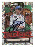 AUTOGRAPHED Kyle Larson 2023 Donruss Racing UNLEASHED Rare Insert Signed NASCAR Collectible Trading Card with COA