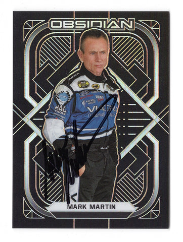 Authentic Mark Martin 2022 Panini Chronicles Racing OBSIDIAN Autographed Collectible, meticulously signed and certified, perfect for display and gifting.