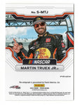 Exclusive Martin Truex Jr. signed Silver Prizm NASCAR card from the 2023 Panini Prizm Racing SCRIPTS series. Authenticated by Panini America Inc. and backed by a lifetime authenticity guarantee, making it an ideal collectible or gift for fans of motorsports.