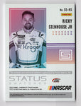 Unique Ricky Stenhouse Jr. signed NASCAR trading card from Panini Chronicles 2023, featuring a rare swatch. It’s the only one of its kind, #1/1, guaranteed authentic by Panini America Inc., and comes with a lifetime authenticity guarantee, ideal for serious collectors.