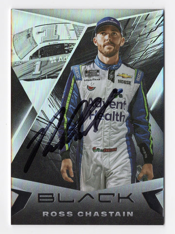 Genuine Ross Chastain Autographed 2022 Panini Chronicles Black Racing #1 Advent Health Trading Card with Certificate of Authenticity - Exclusive NASCAR Memorabilia Collectible