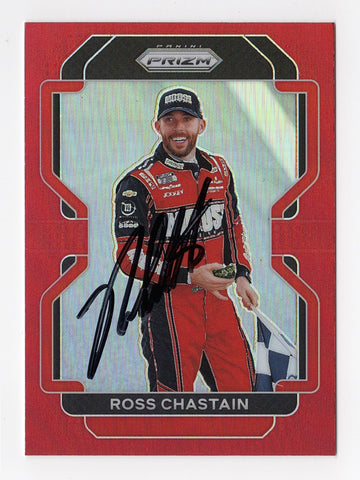 Genuine Ross Chastain Autographed 2022 Panini Prizm Racing RED PRIZM Talladega Win Trading Card with Certificate of Authenticity - Exclusive NASCAR Memorabilia Collectible