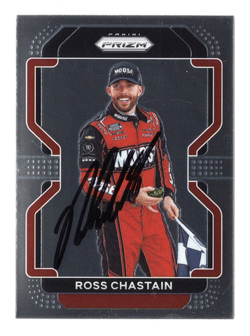 Ross Chastain 2022 Panini Prizm Racing TALLADEGA WIN Autographed Collectible - Genuine NASCAR Trading Card - Certificate of Authenticity Included - Ideal Gift for Racing Fans