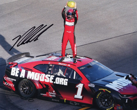 Elevate your collection with this exclusive Ross Chastain Victory Lane photo – a must-have for dedicated racing enthusiasts.