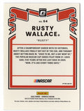 Exclusive Rusty Wallace Autographed 2022 Donruss Optic Racing SILVER PRIZM Rare Insert Card, Limited Edition Memorabilia