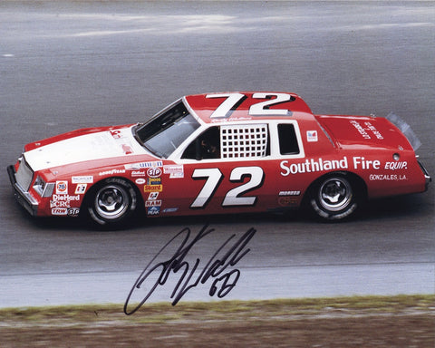 An iconic piece of racing history: Autographed Rusty Wallace #72 Southland Fire Equipment Racing Buick Regal 8x10 Photo with COA, perfect for collectors and NASCAR enthusiasts.