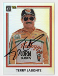 AUTOGRAPHED Terry Labonte 2022 Donruss Optic Racing SILVER PRIZM Insert Trading Card, NASCAR Memorabilia Collectible