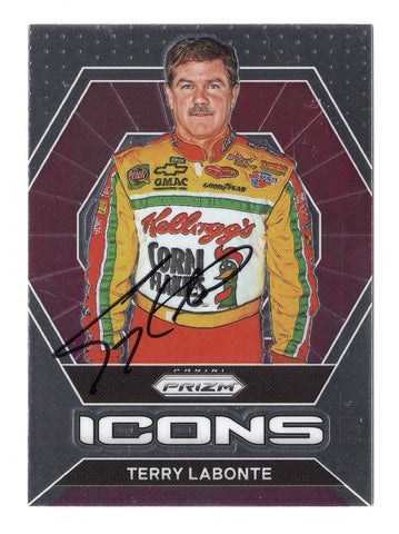 Exclusive Terry Labonte Autographed 2022 Panini Prizm Racing ICONS (#5 Kelloggs Team) Card, Limited Edition Memorabilia