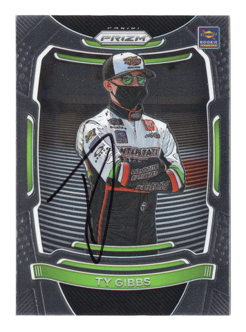 Ty Gibbs 2021 Panini Prizm Racing SUNOCO ROOKIE Autographed Collectible - Genuine NASCAR Trading Card - Certificate of Authenticity Included - Perfect Gift for Racing Fans
