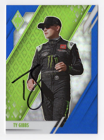 Ty Gibbs 2022 Panini Chronicles Phoenix Racing BLUE PARALLEL Autographed Collectible - Genuine NASCAR Trading Card - COA Included - Ideal Gift for Racing Enthusiasts - Limited Availability
