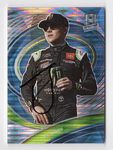 Ty Gibbs Autographed 2022 Panini Chronicles Spectra Racing CELLESTIAL BLUE PRIZM Trading Card - Limited Edition NASCAR Collectible - COA Included - Perfect Gift for Fans