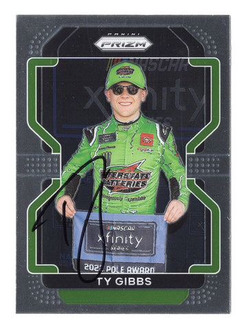 Ty Gibbs 2022 Panini Prizm Racing #54 Interstate Team Autographed Collectible - Limited Edition NASCAR Trading Card - COA Included - Encased in Toploader and Soft Sleeve - Highly Sought-After Item
