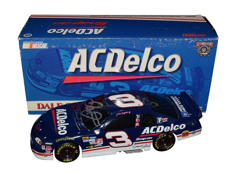 Model race car with ACDelco branding in front of its packaging